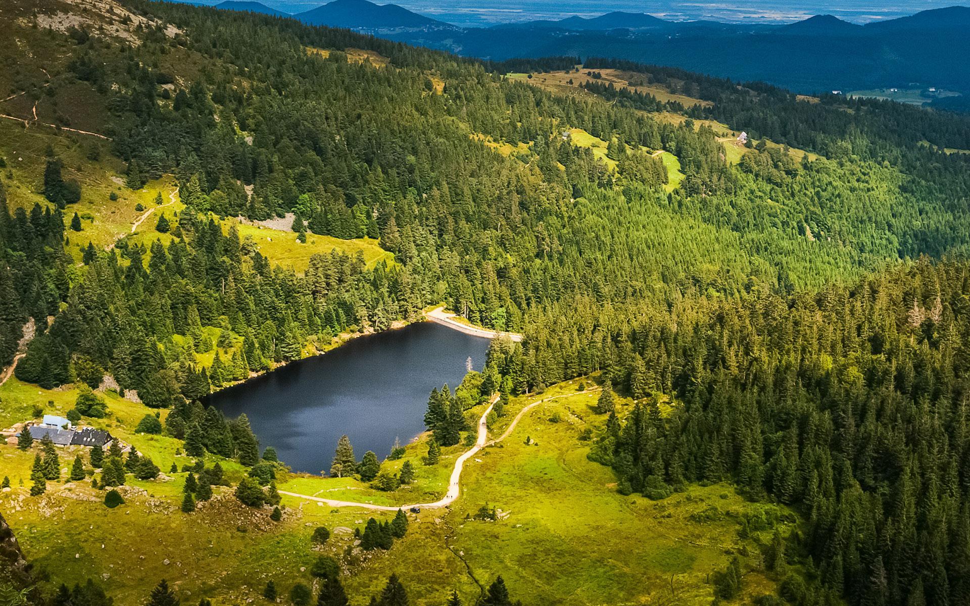 Lac des truites depuis les hauteurs